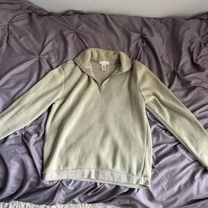 if it were me Olive Zip-Up Sweater